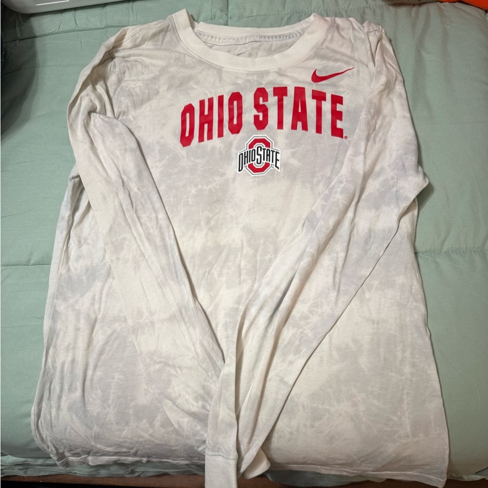 Nike white gray and Red long sleeve-Ohio state